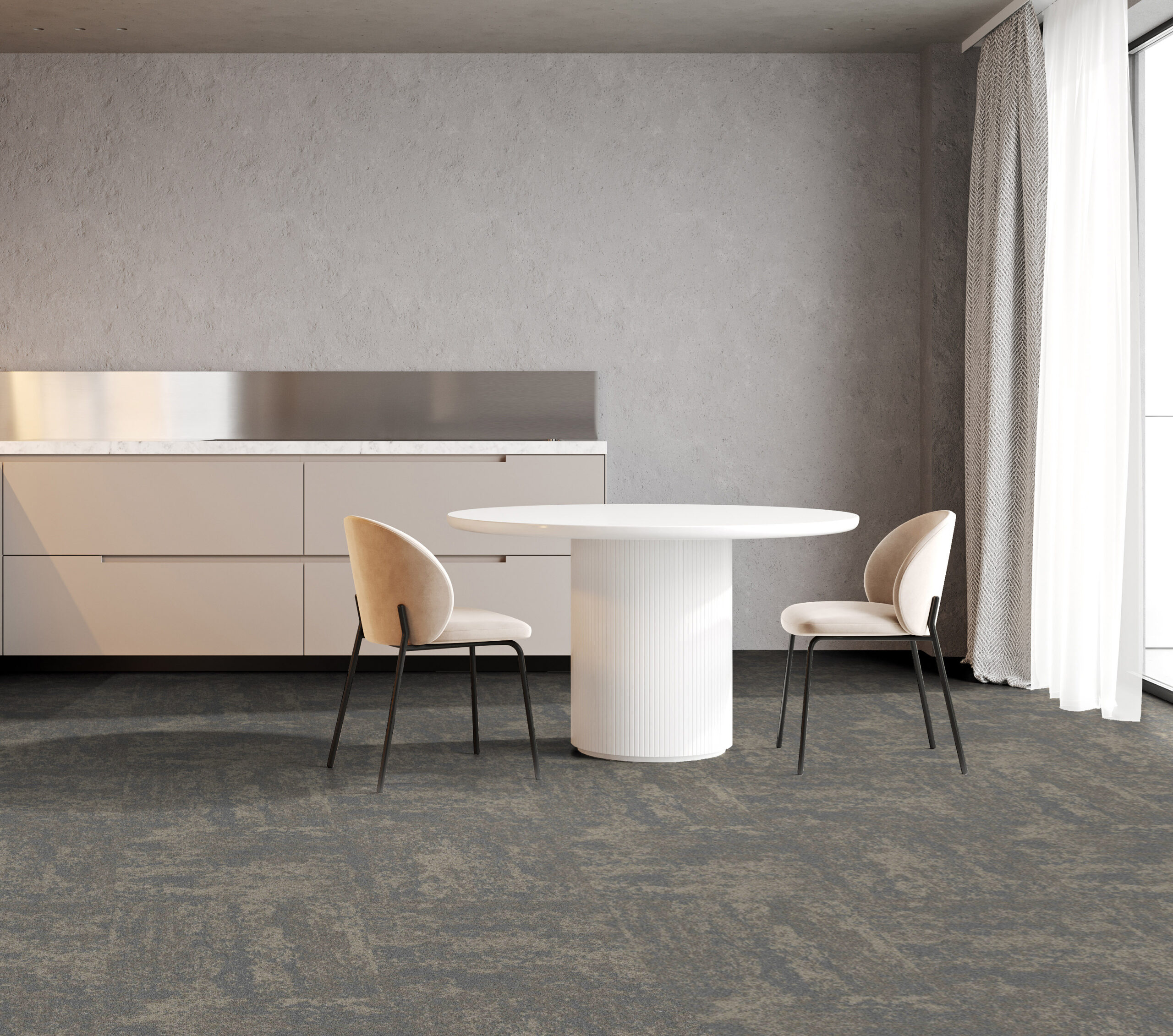 Atmos abstract solution-dyed nylon commercial carpet tile by Standard Carpets